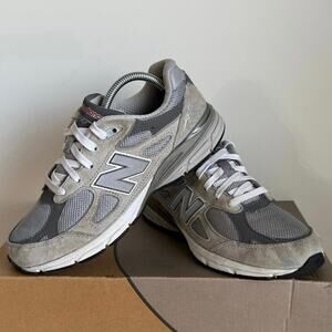 New Balance 990 Grey/White Kids Sneakers - SZ 5 Y- 6.5 W